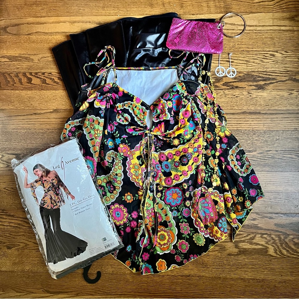 ☮️ Leg Avenue Halloween Costume Accessories 70’s Go Go Diva Disco Hippie M L